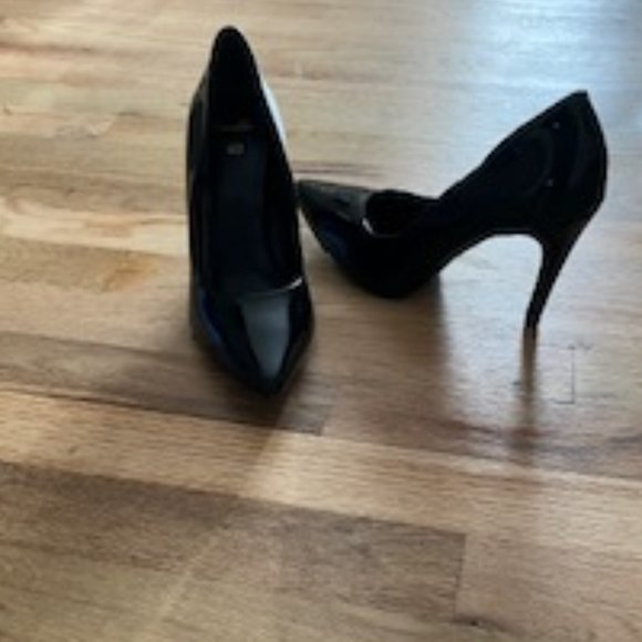 Daniellee New Real Leather Black Pump Heels Size 39 - Picture 2 of 3